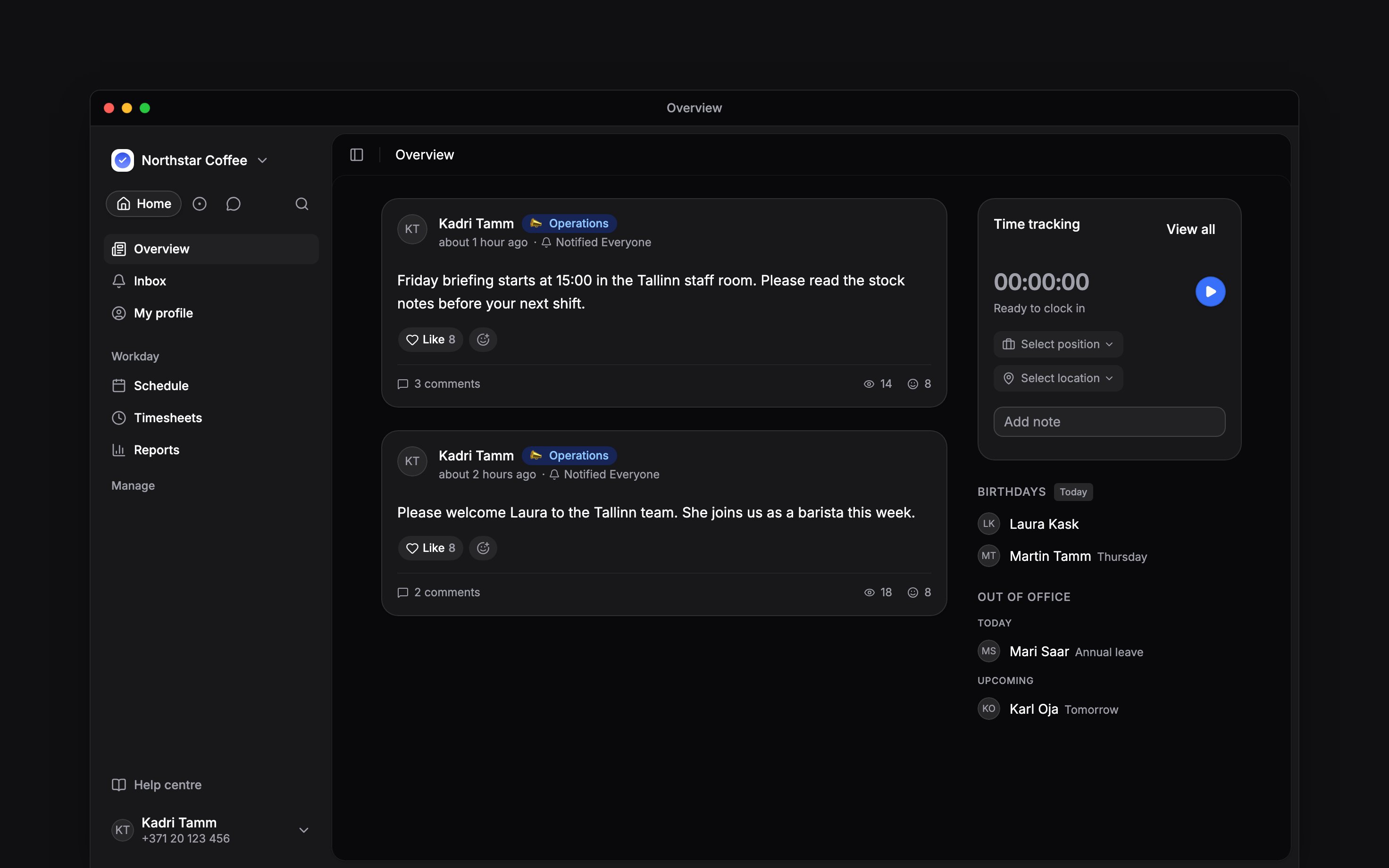 A Begin post with three comments, fourteen views and eight reactions shown as separate counts