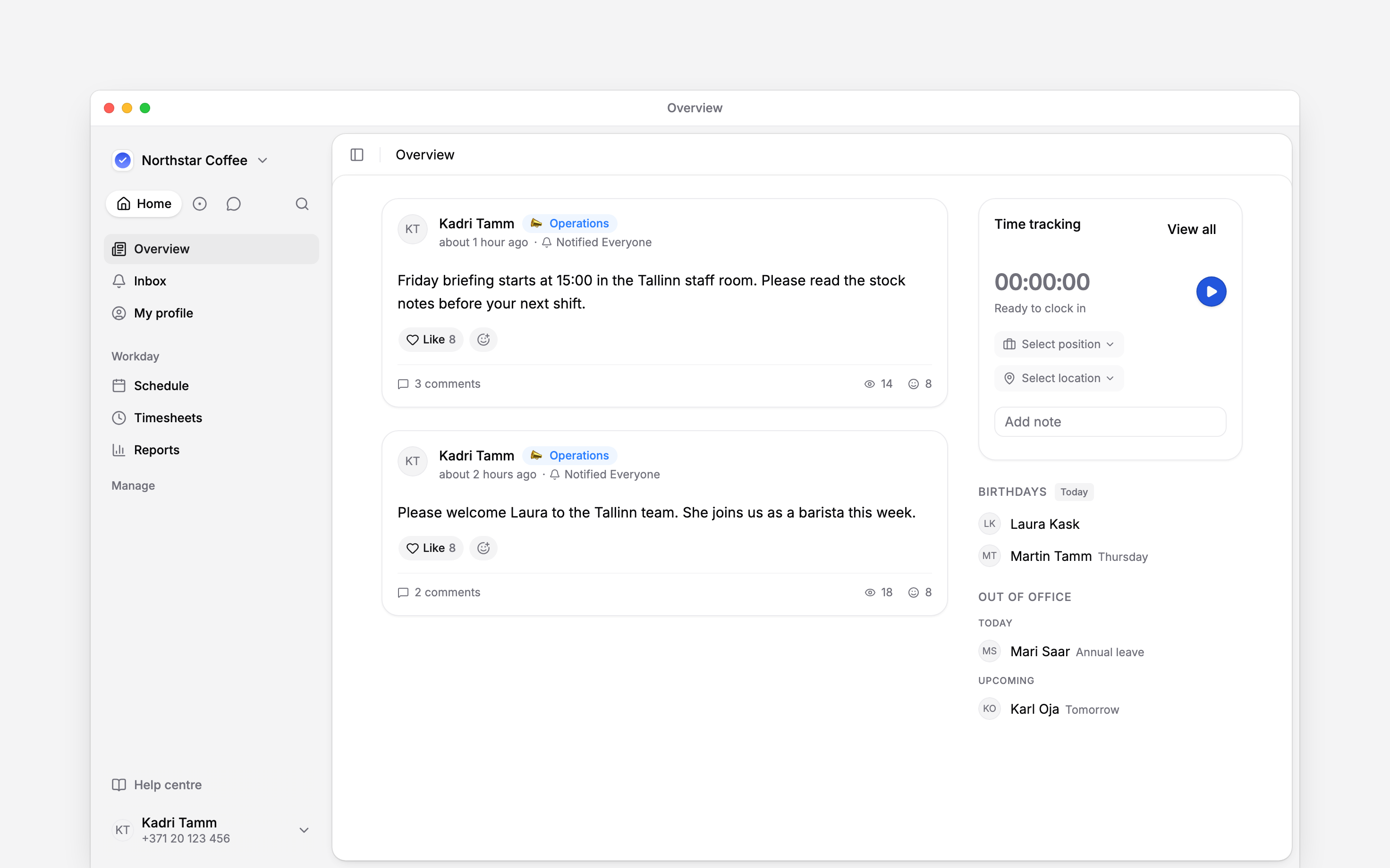 A Begin post with three comments, fourteen views and eight reactions shown as separate counts