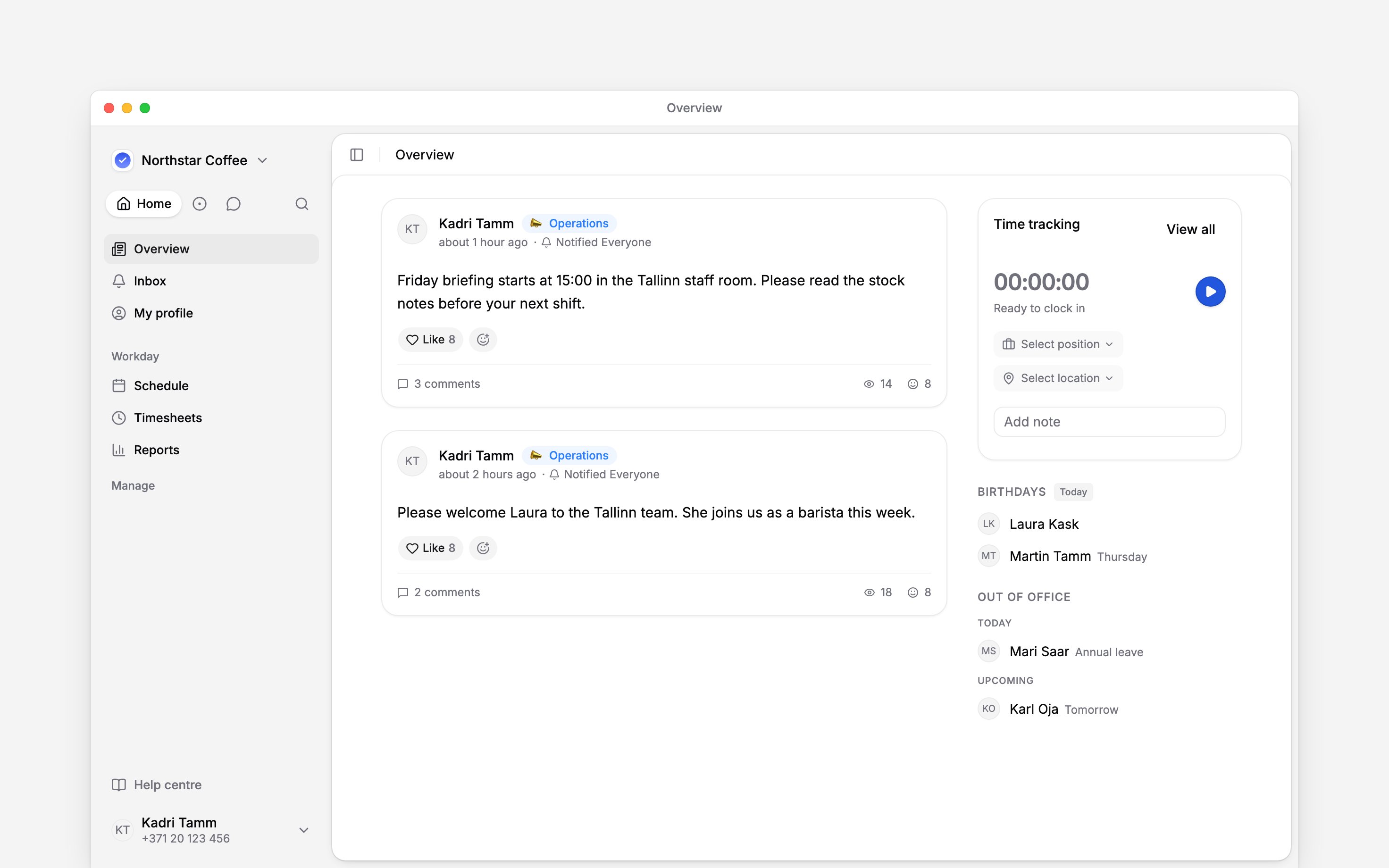 A Begin post with three comments, fourteen views and eight reactions shown as separate counts