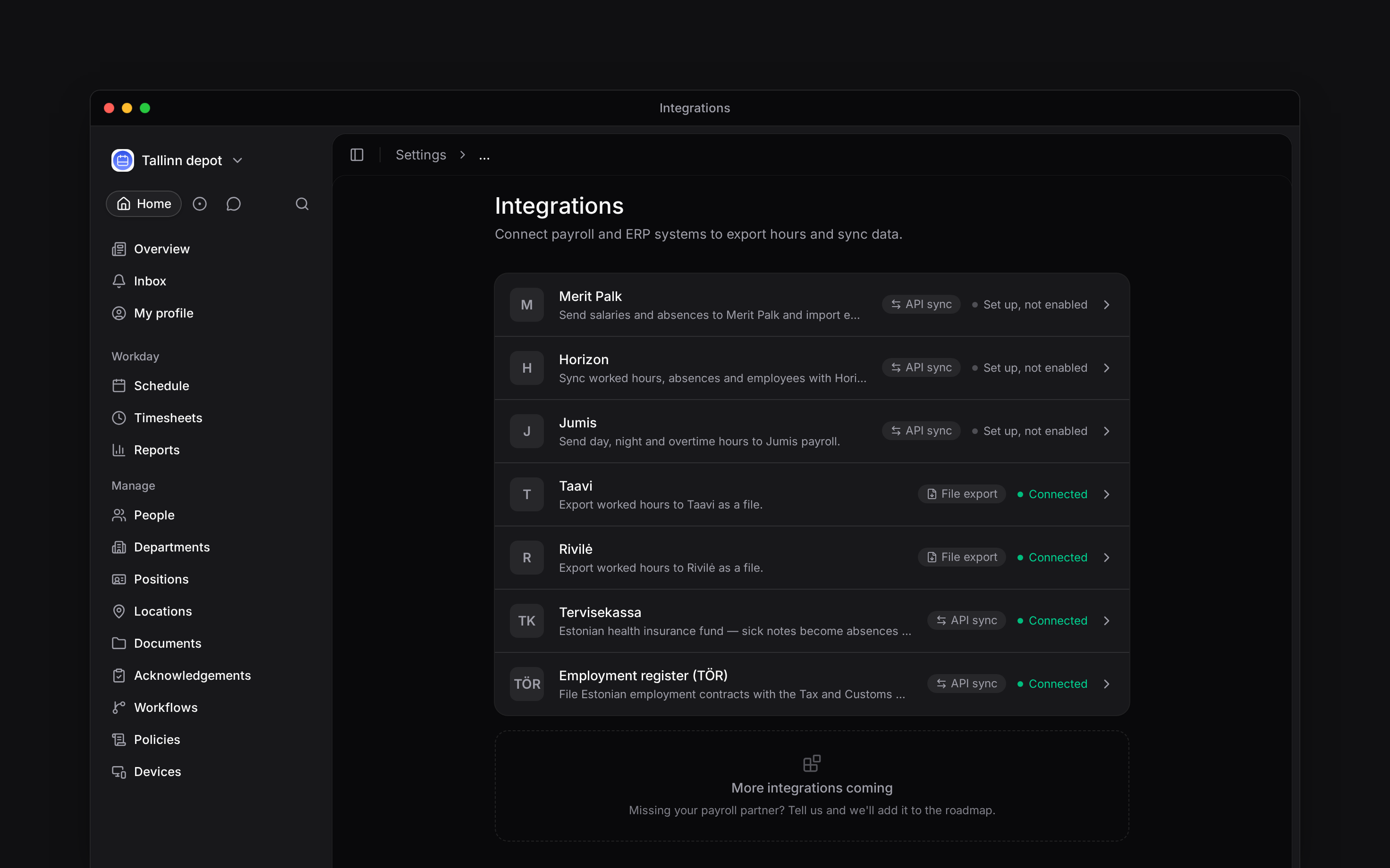 Choose a company integration or connect your own calendar and AI client.
