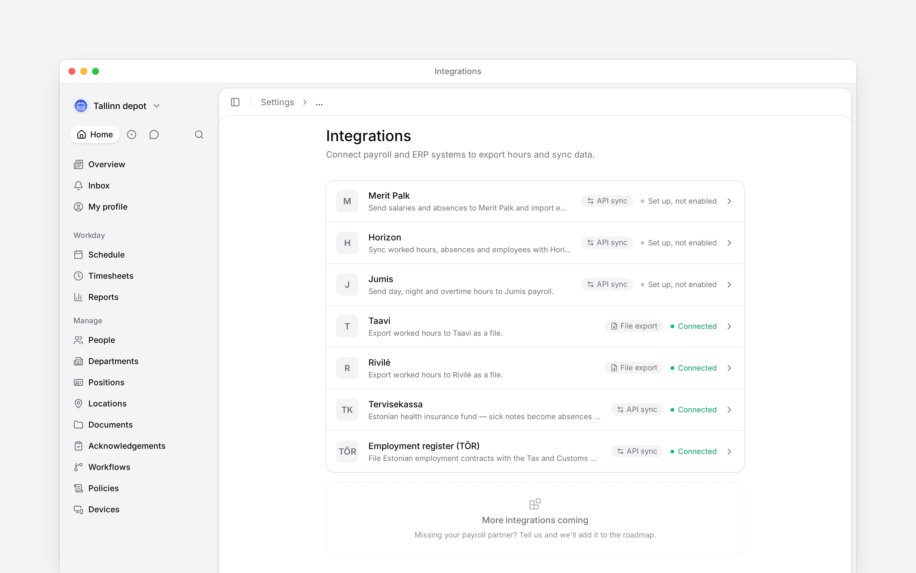 Choose a company integration or connect your own calendar and AI client.