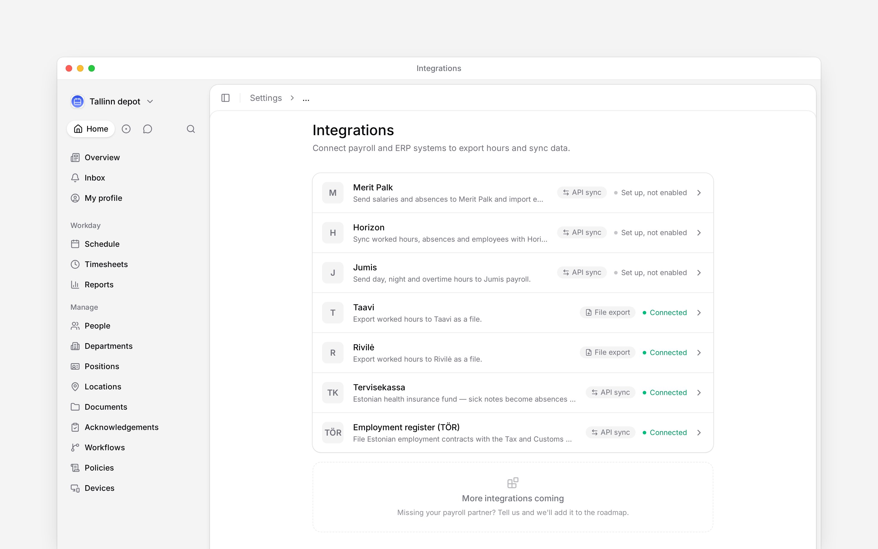 Choose a company integration or connect your own calendar and AI client.