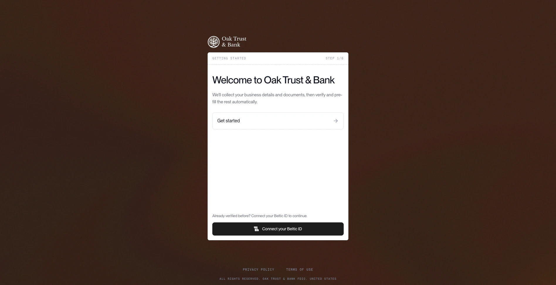 User onboarding verification flow