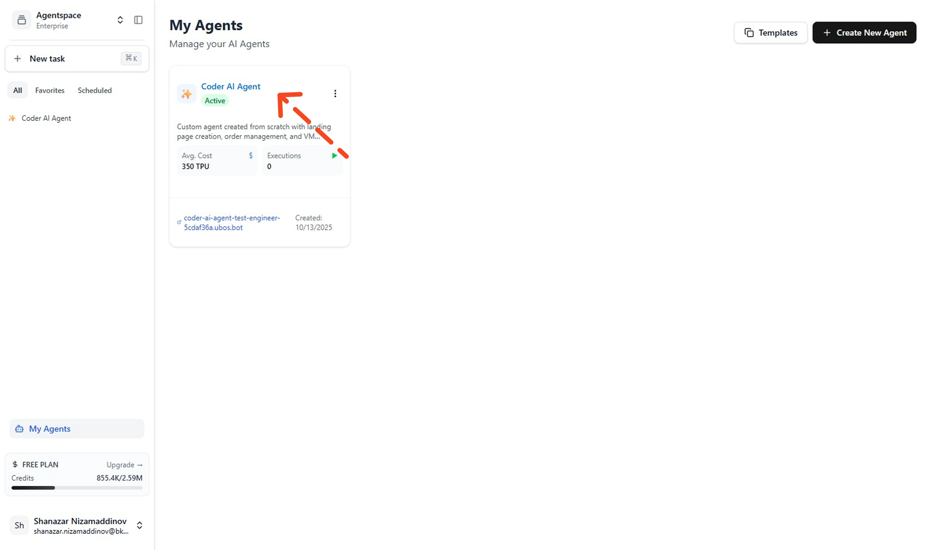 Click to Coder Agent