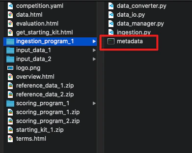 Ingestion program metadata command — code submission vs dataset submission
