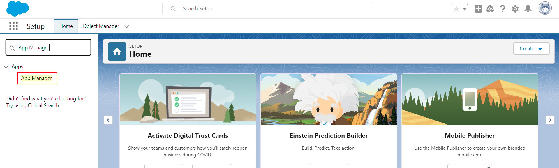 Search for “App Manager” on the left side of the screen