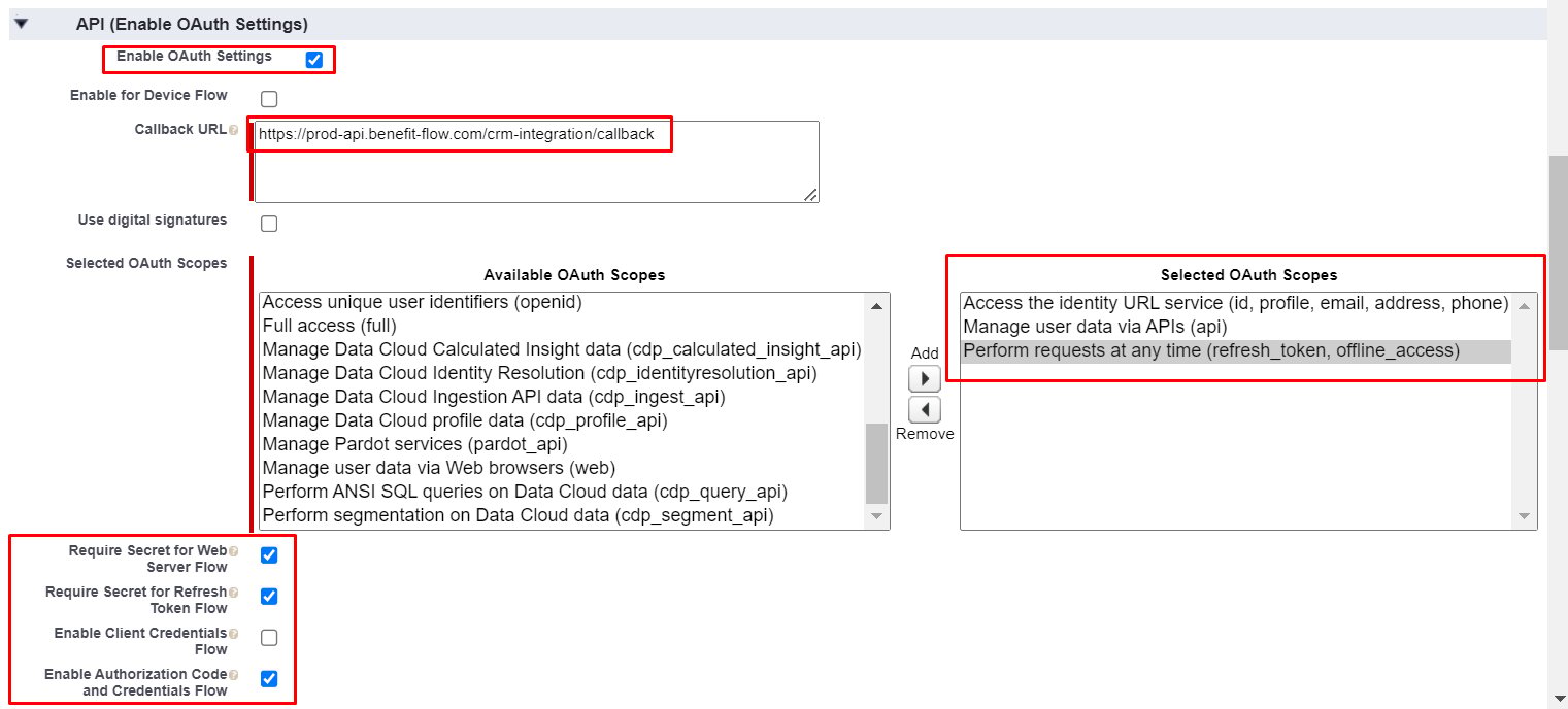 Enter in the values exactly as they are below and click save at the bottom of the screen