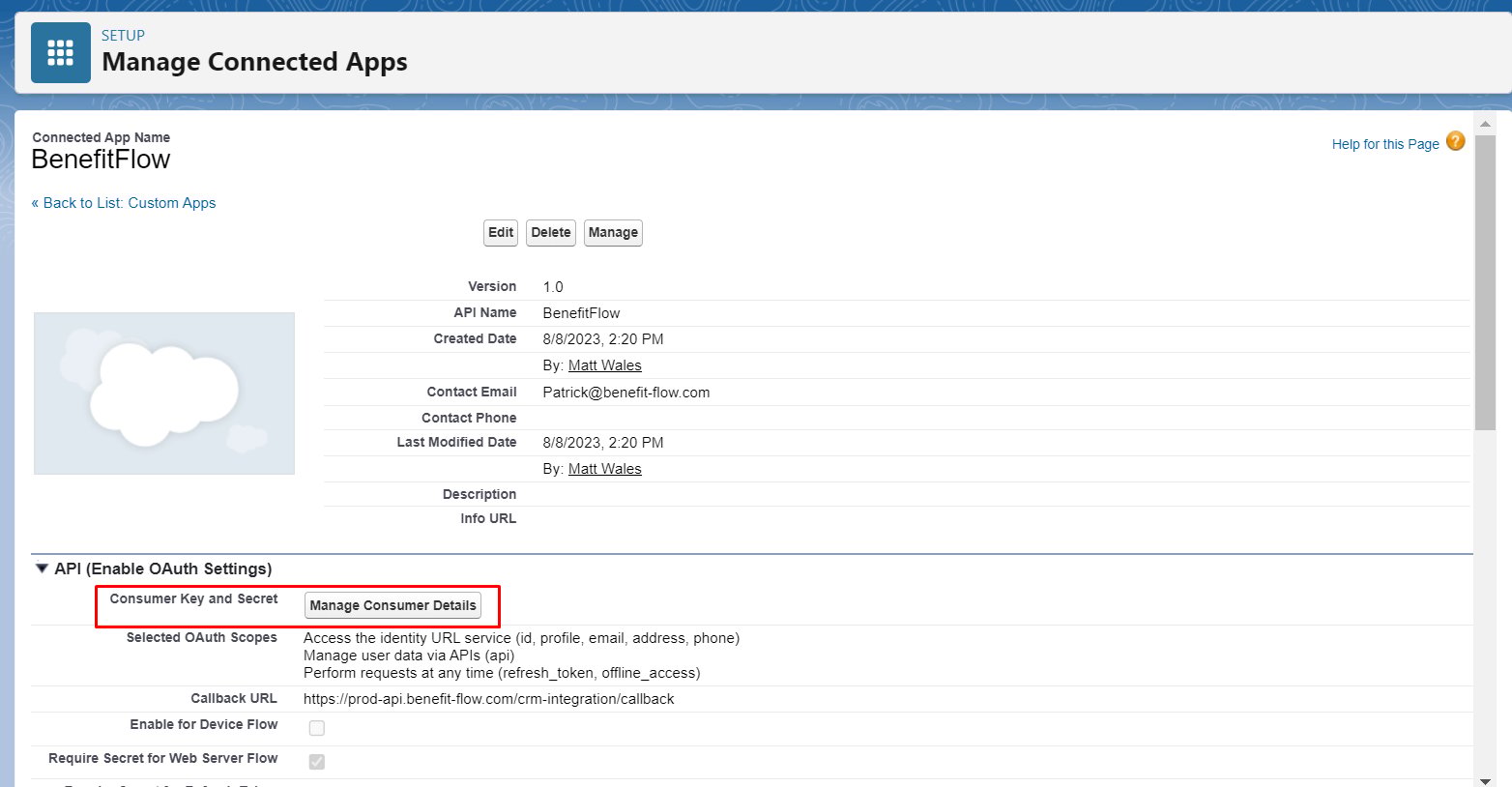 Get the login credentials by clicking the “Manage Consumer Details” button below