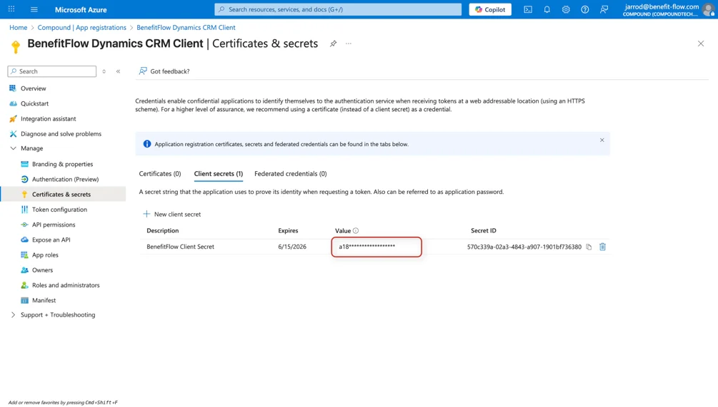 Identify your Environment URL for your Dynamics Tenant