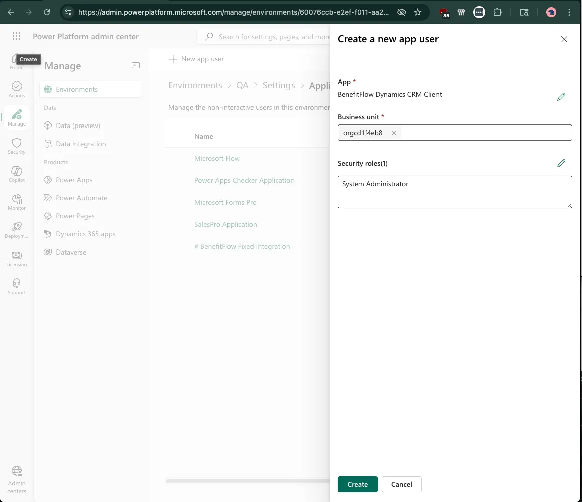 Navigate to the Power Platform Environments page
