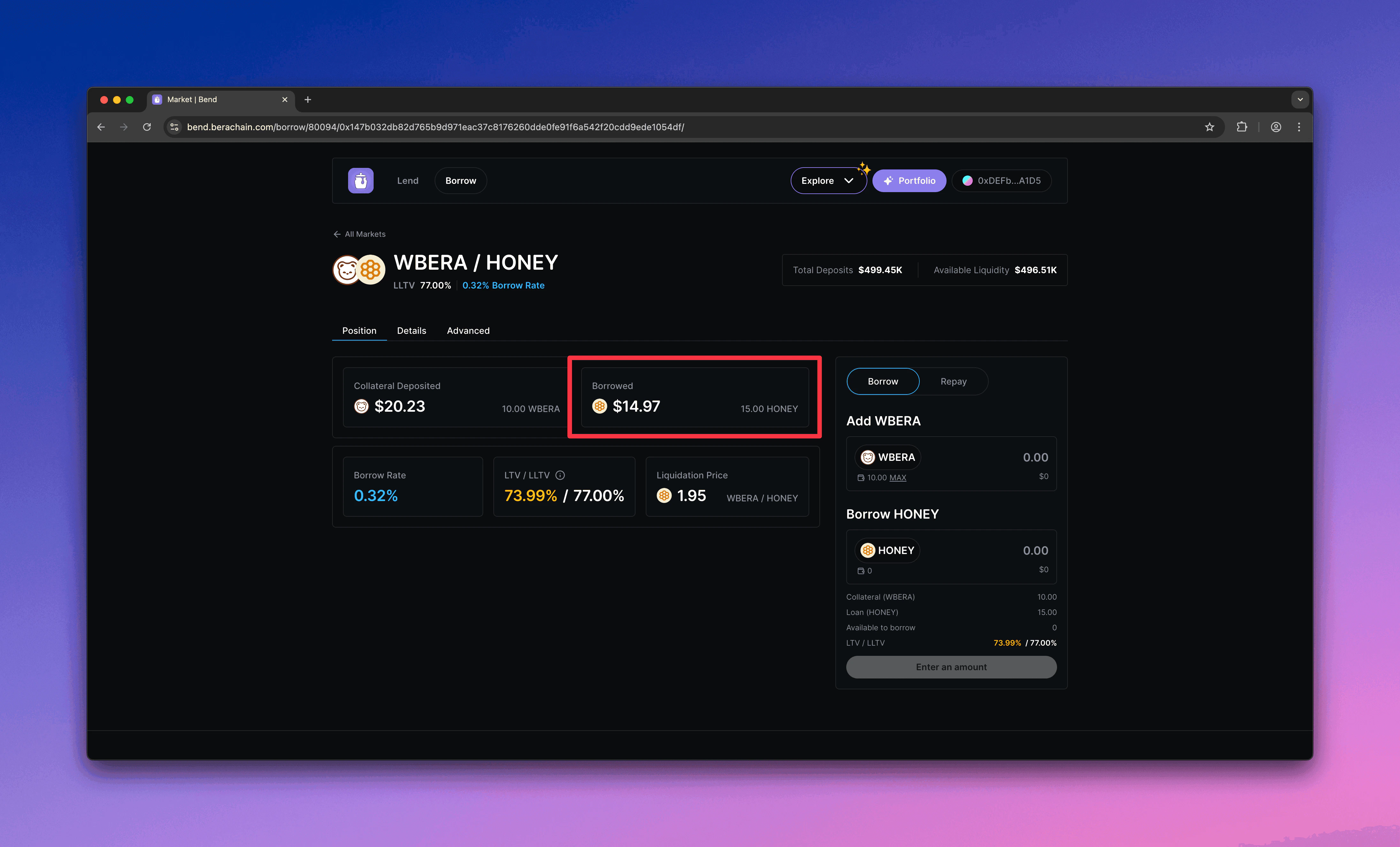 Bend successful borrow