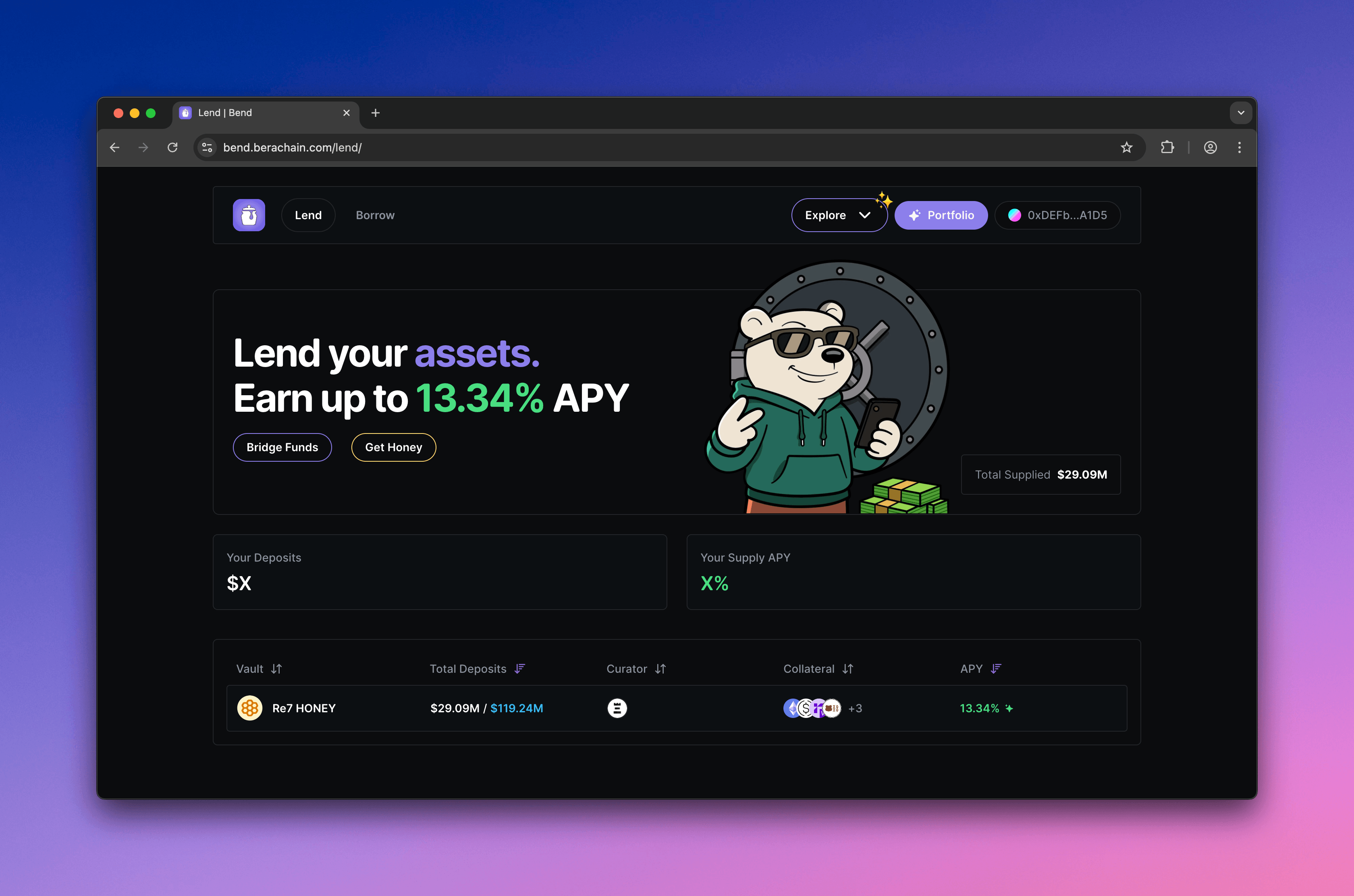 Berachain Bend vaults