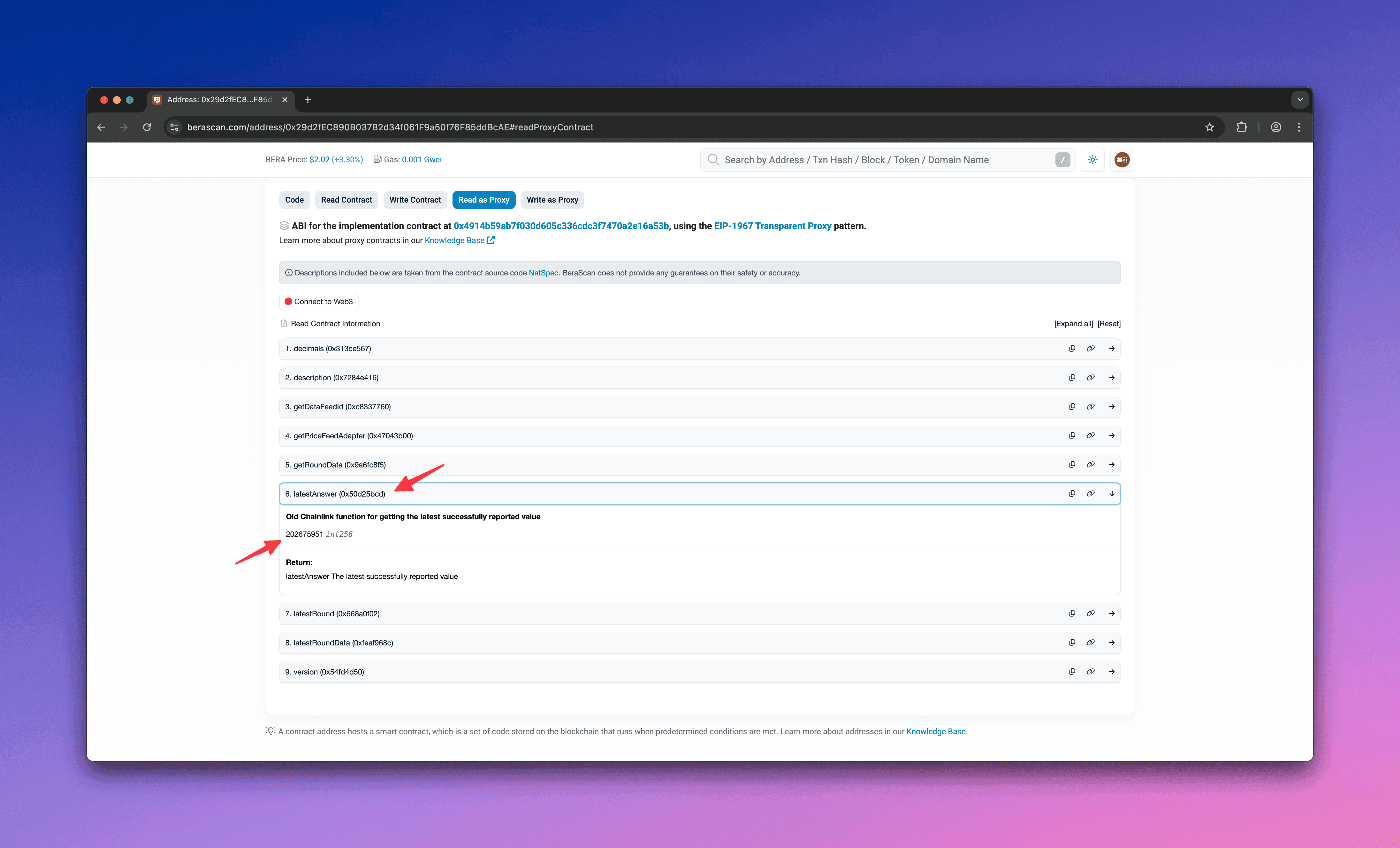 Berascan - Latest Price Answer