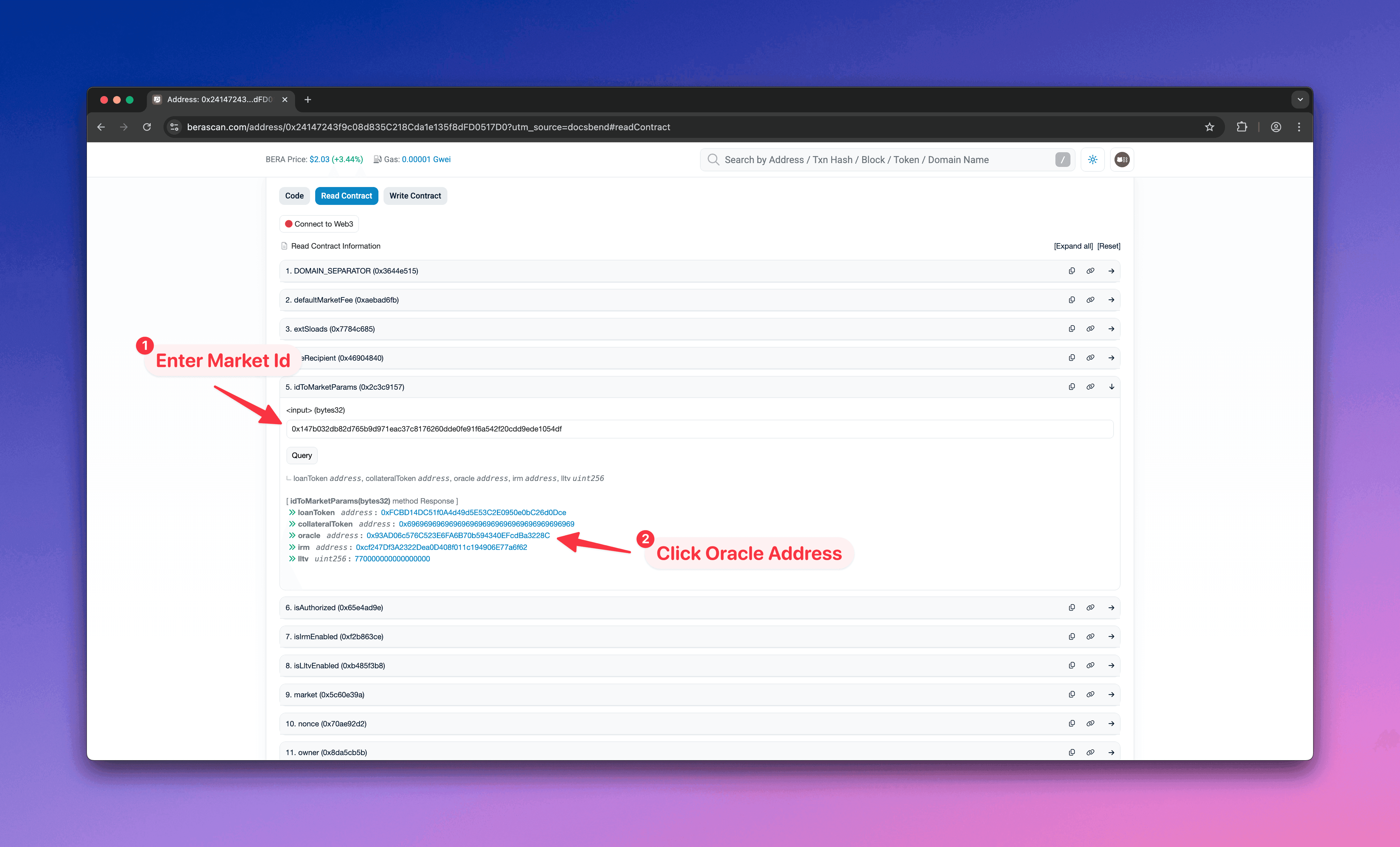 Berascan - Find Oracle Address