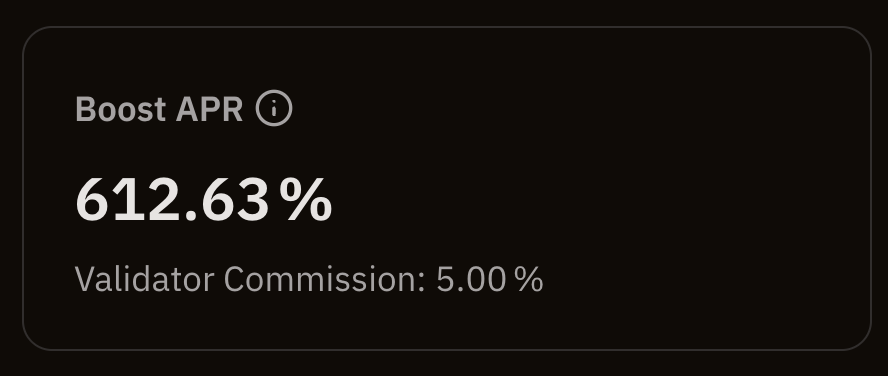 Chart showing boost APR calculation example