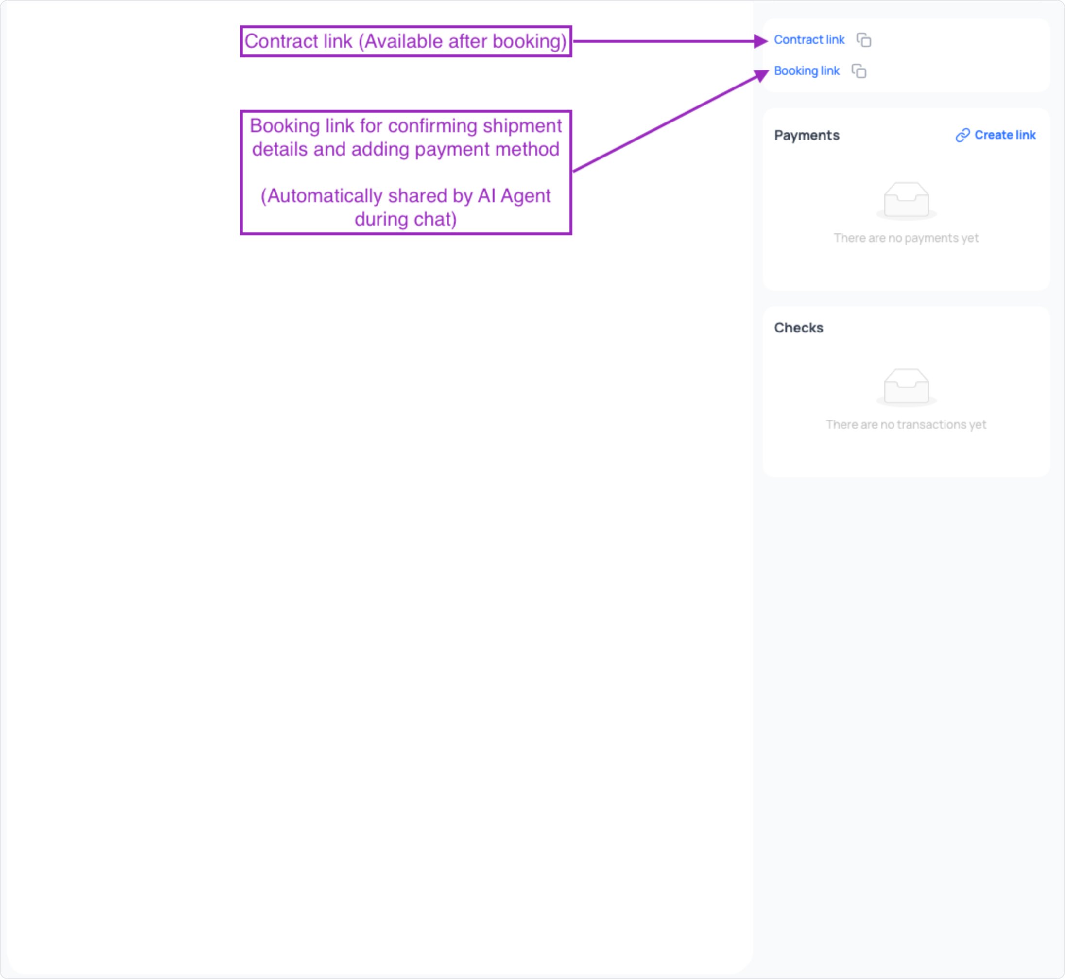 The booking tab before the customer has booked