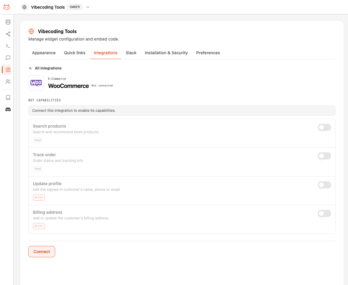 Stripe OAuth consent screen showing the BestChatBot app requesting access to the account