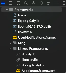 After updating dylibs