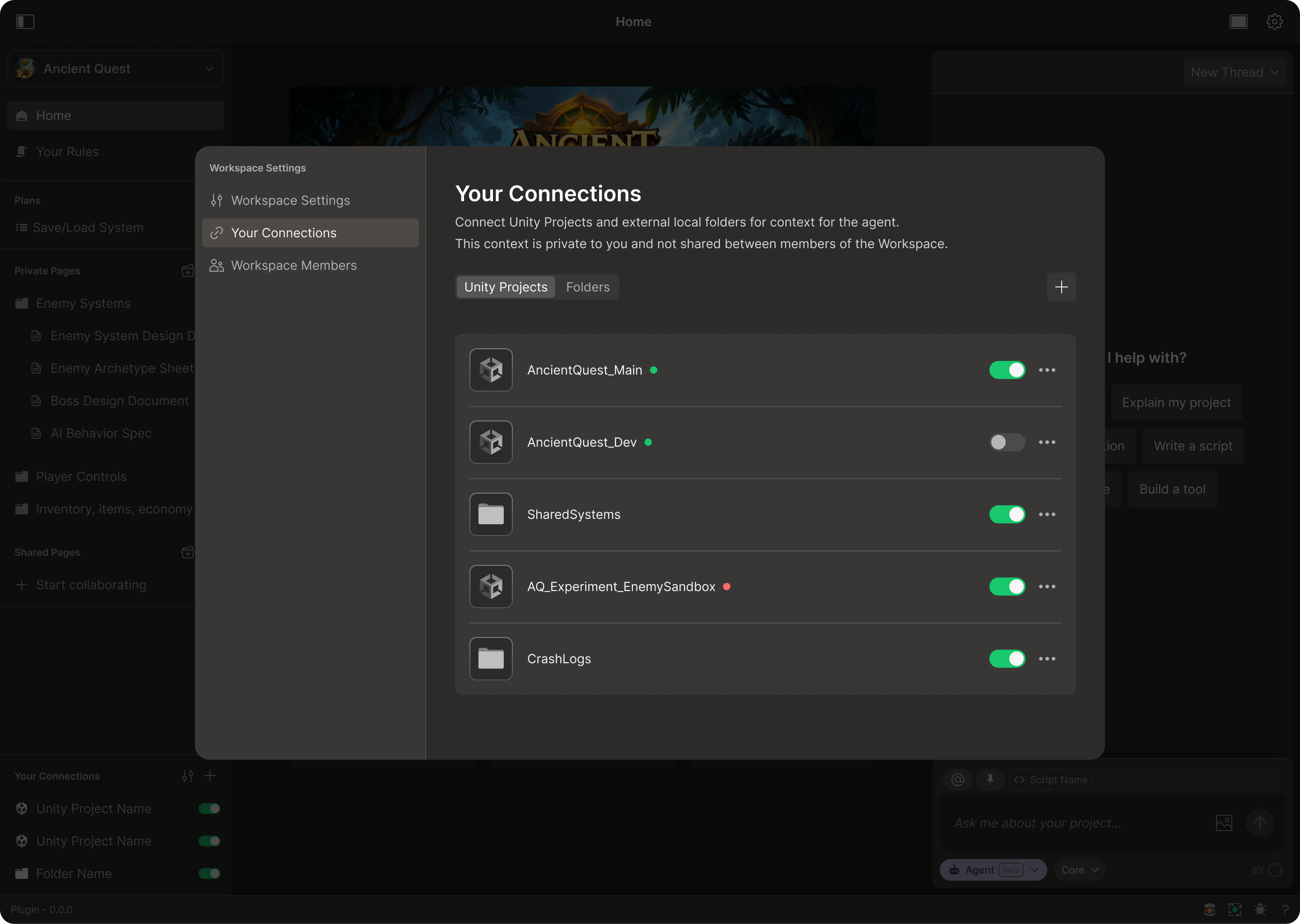 Workspaces Connections