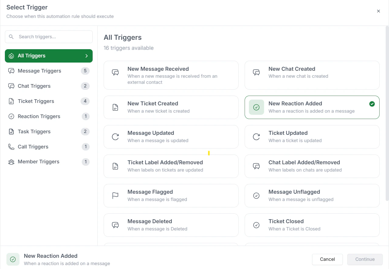Emoji Ticket Trigger