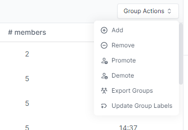 export groups