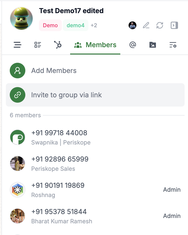 Add members to groups - Periskope Docs
