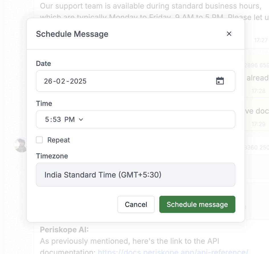 one-time-schedule-configuration
