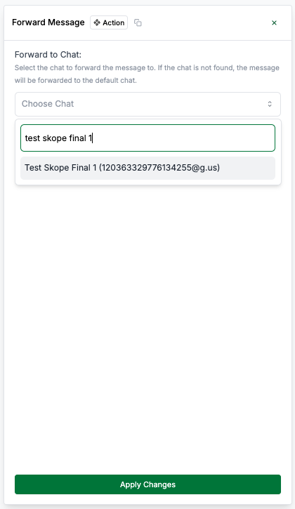 Forward Message Action