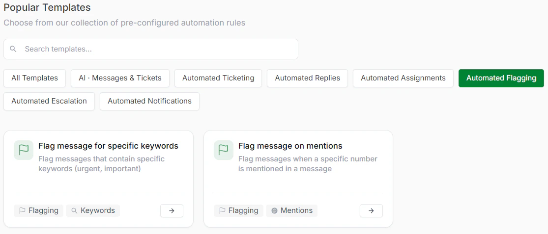 Automated Flagging Templates 1