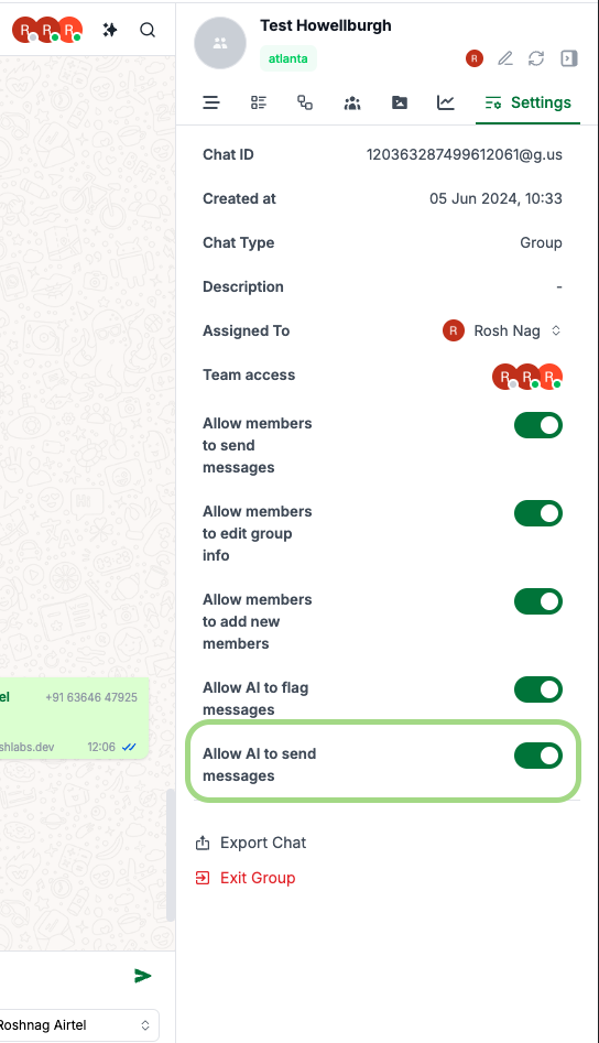 AI Enable in Chat