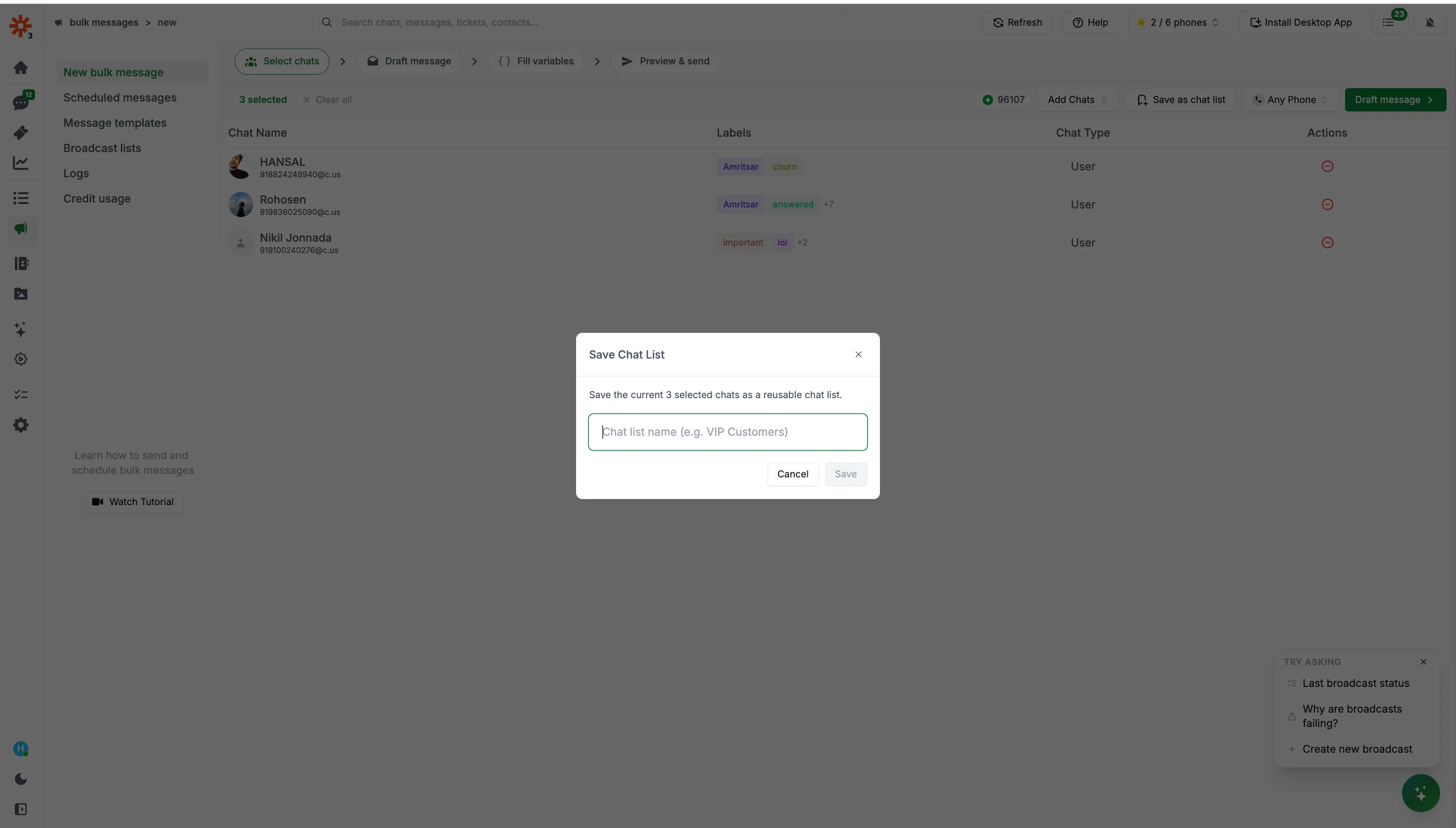 save-chat-list