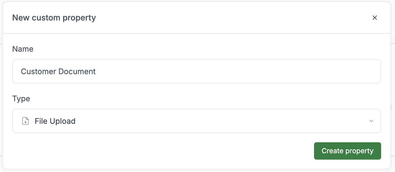 File upload property