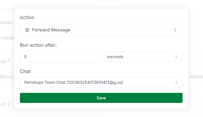 Forward Message Action