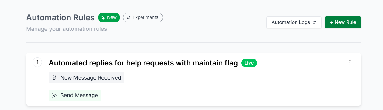 Automation Rules Workflow