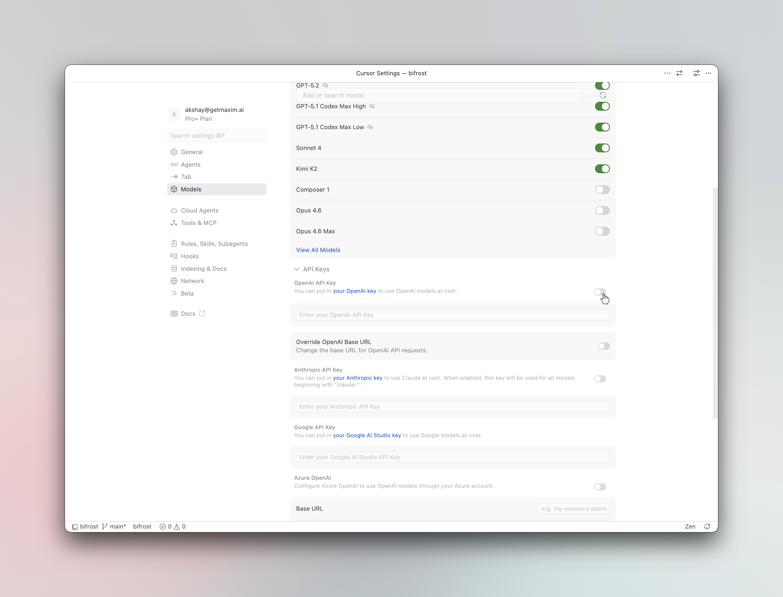 Setting up Bifrost for Cursor