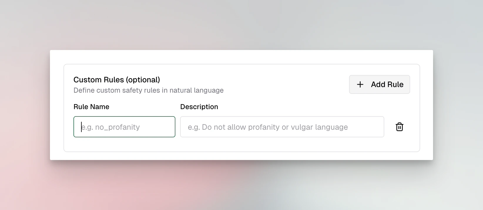 GraySwan custom rules