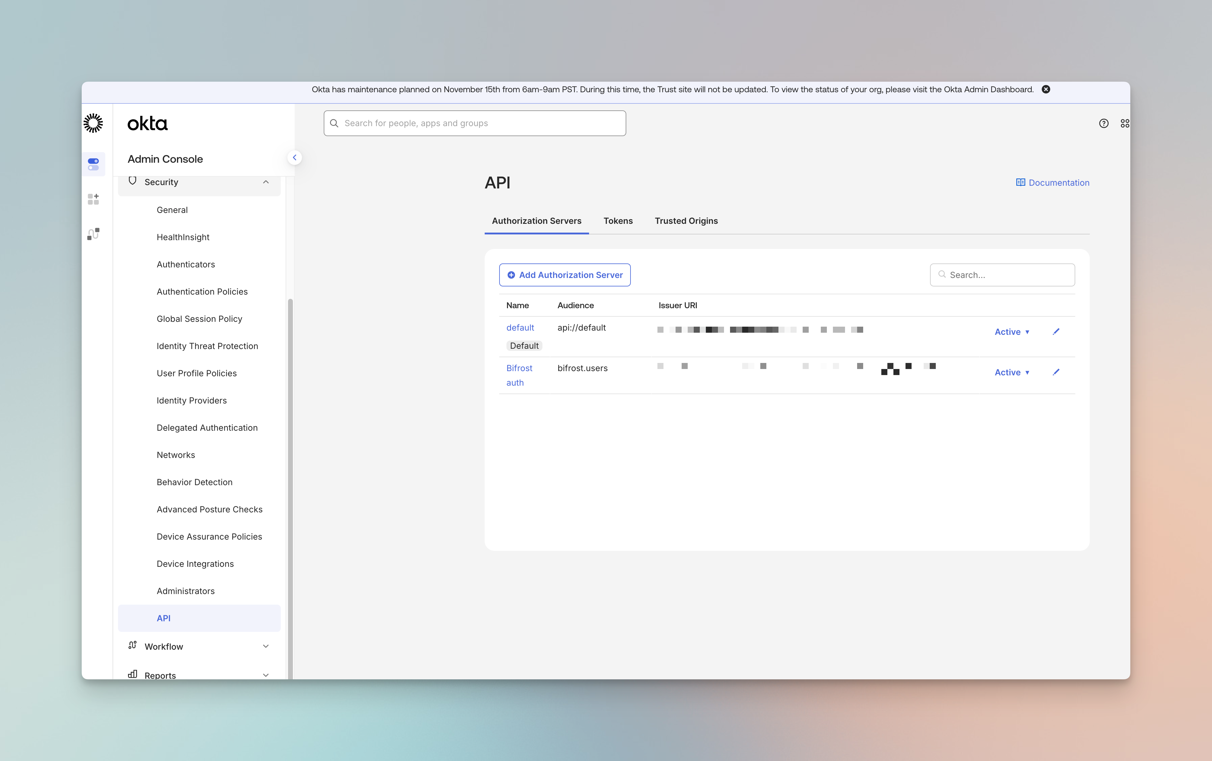 Okta Authorization Servers