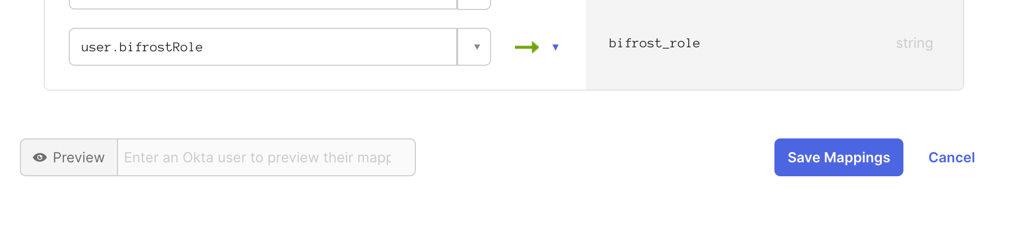 Mapping Okta user attribute to SCIM app attribute in Okta