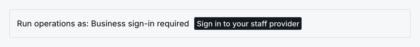 Staff provider sign-in