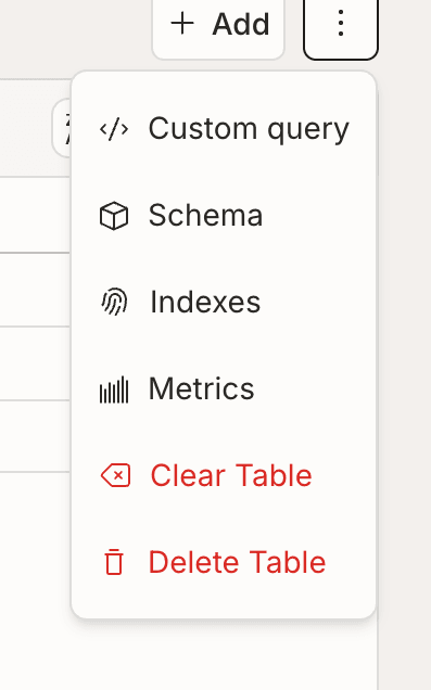 Custom query button