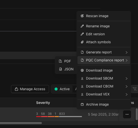 Main dashboard interface