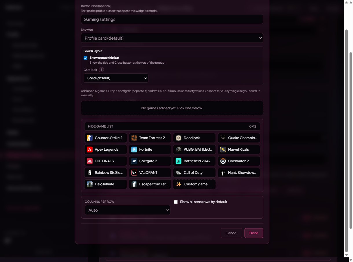 Catalog grid showing all 18 supported games plus the Custom game tile