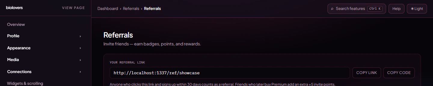 Referral reward tiers