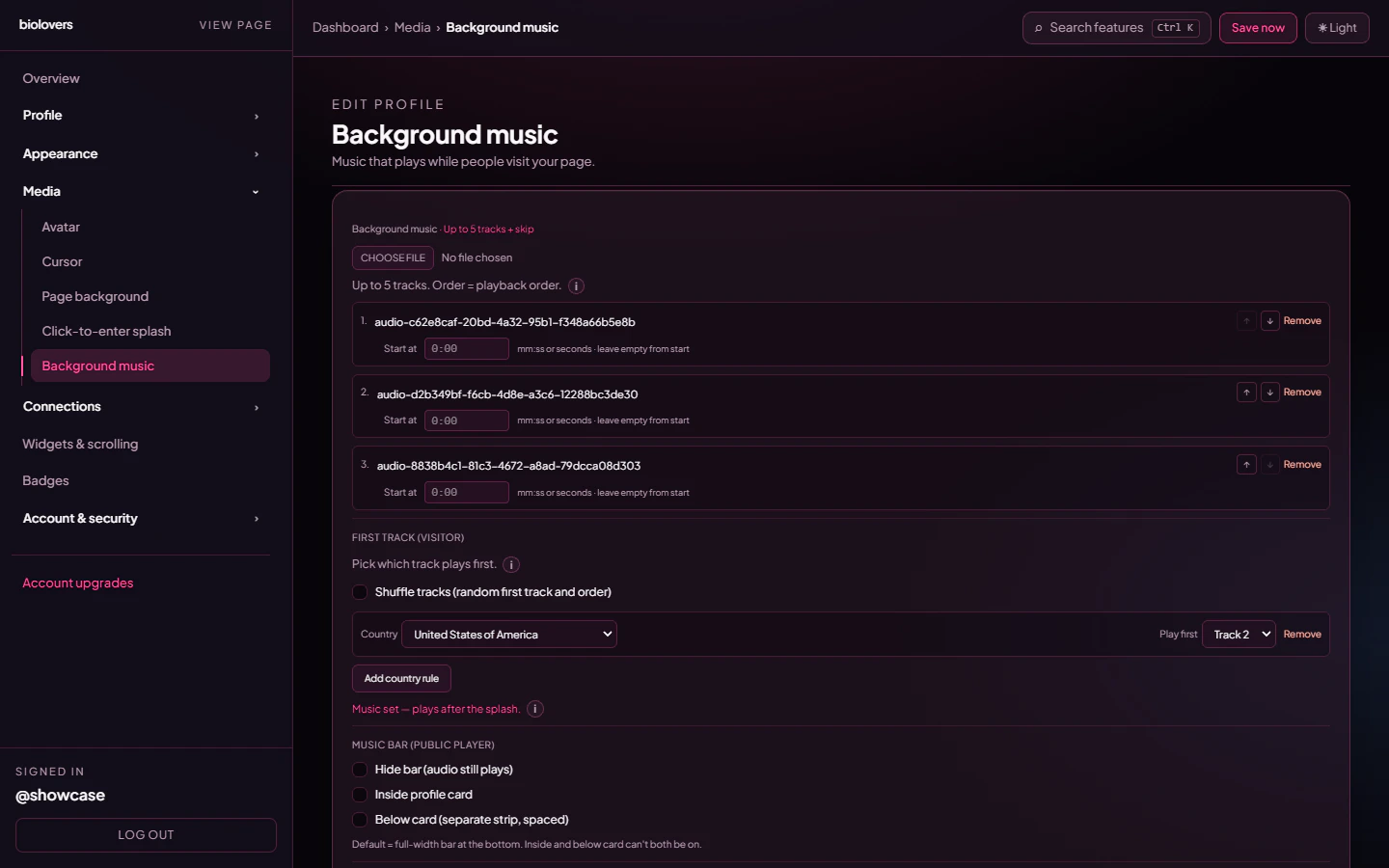 One country rule mapping United States to Track 2