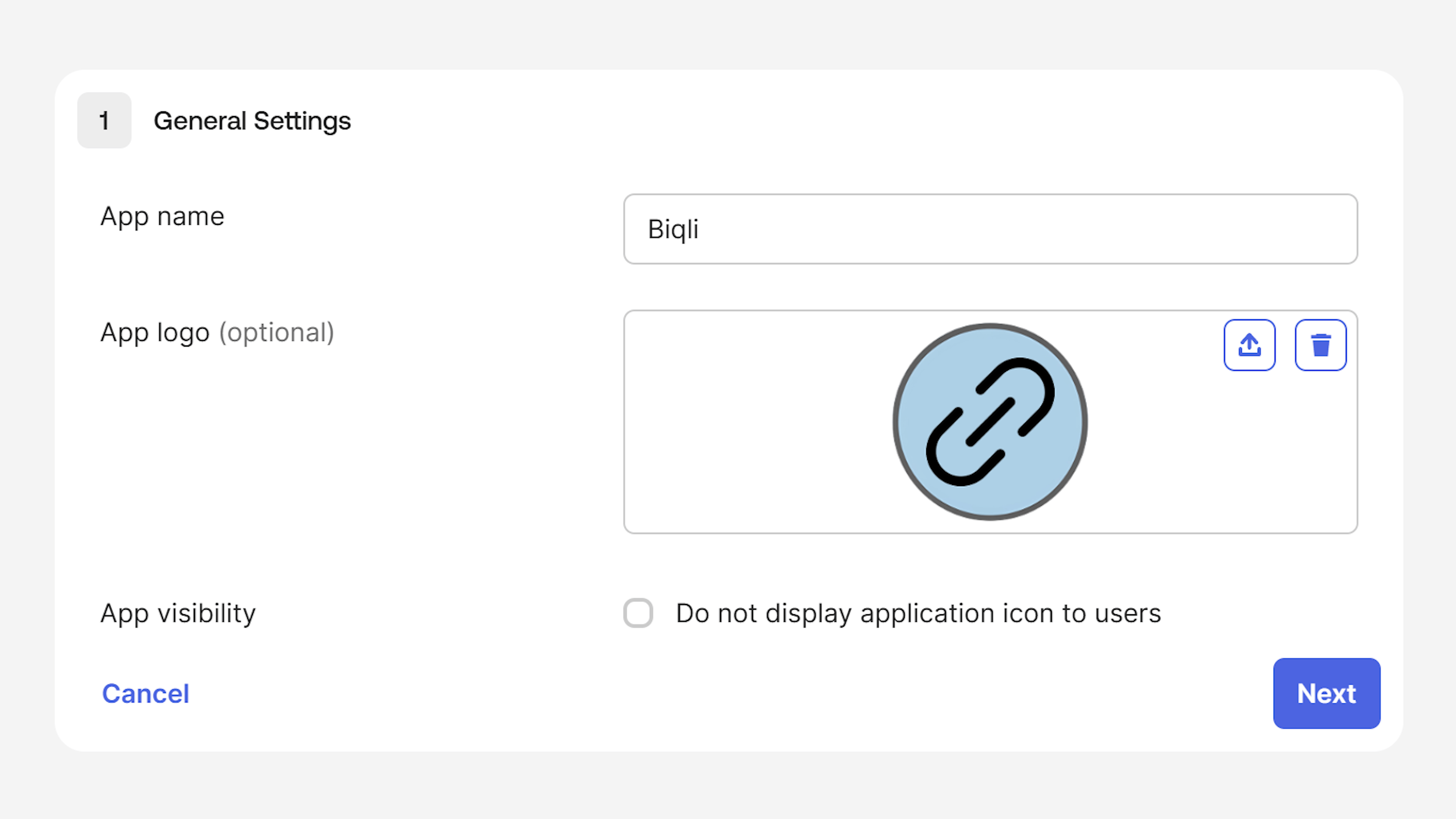 General Settings - App Name