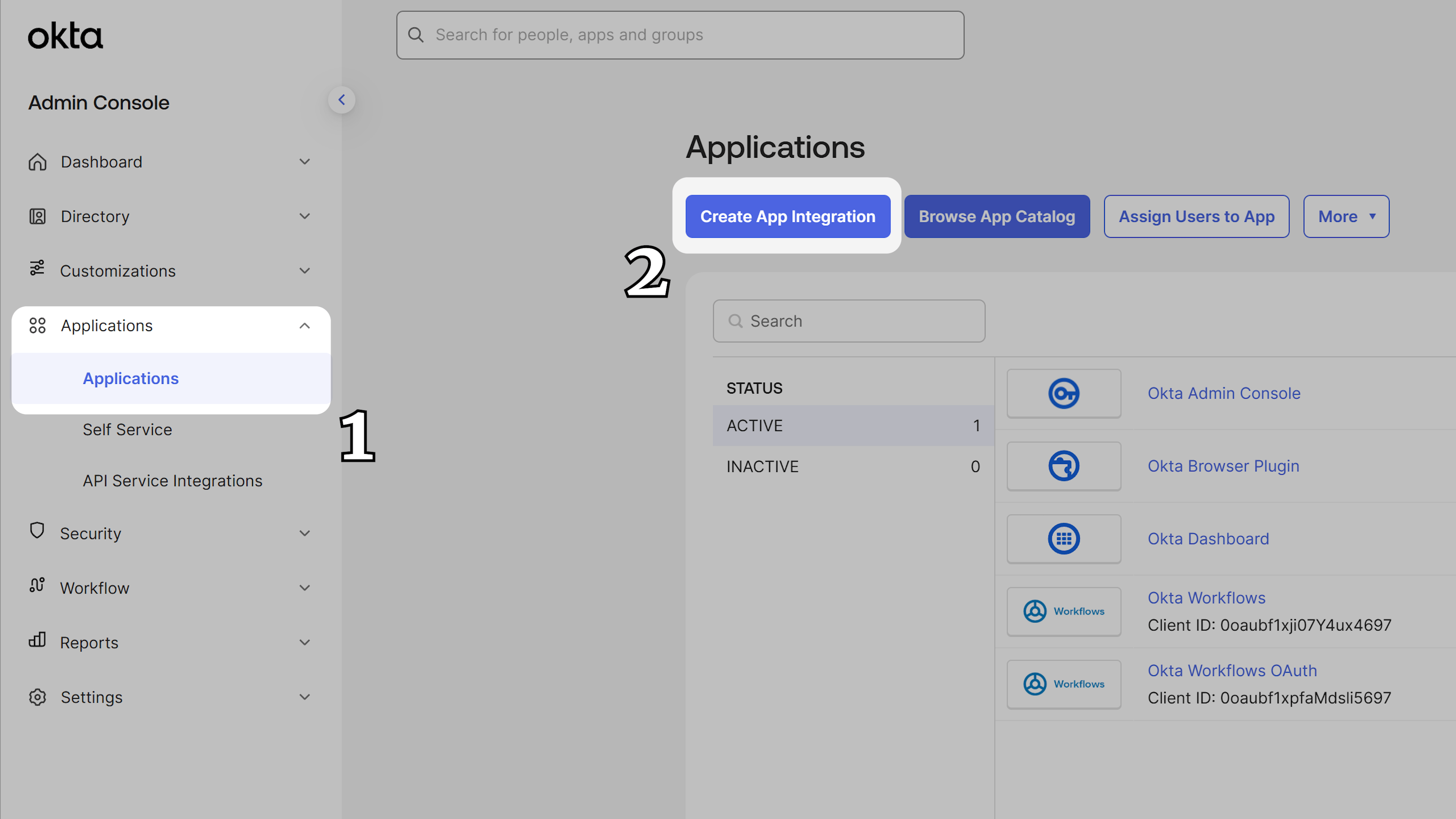 Create App Integration