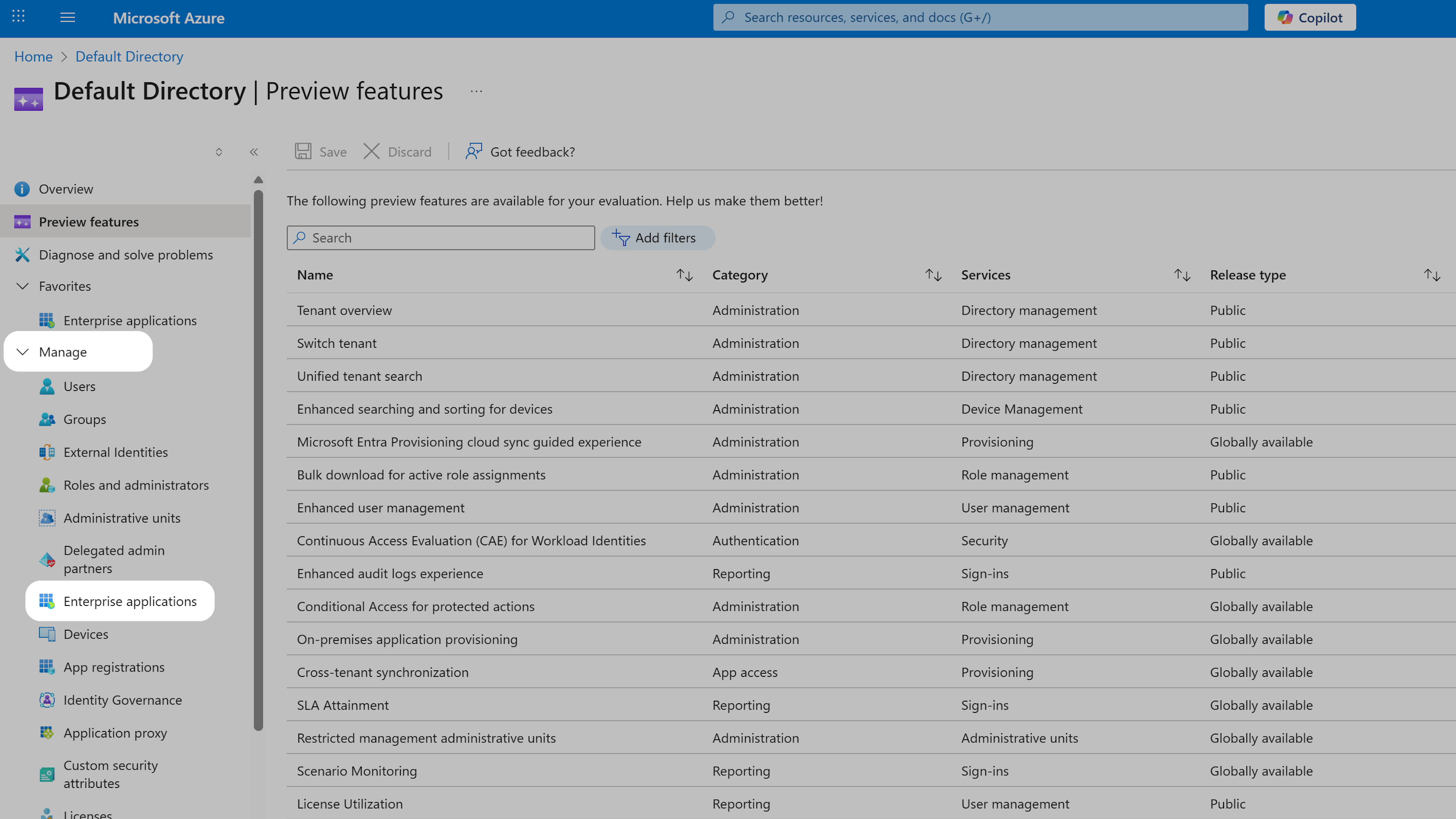Select Enterprise Applications