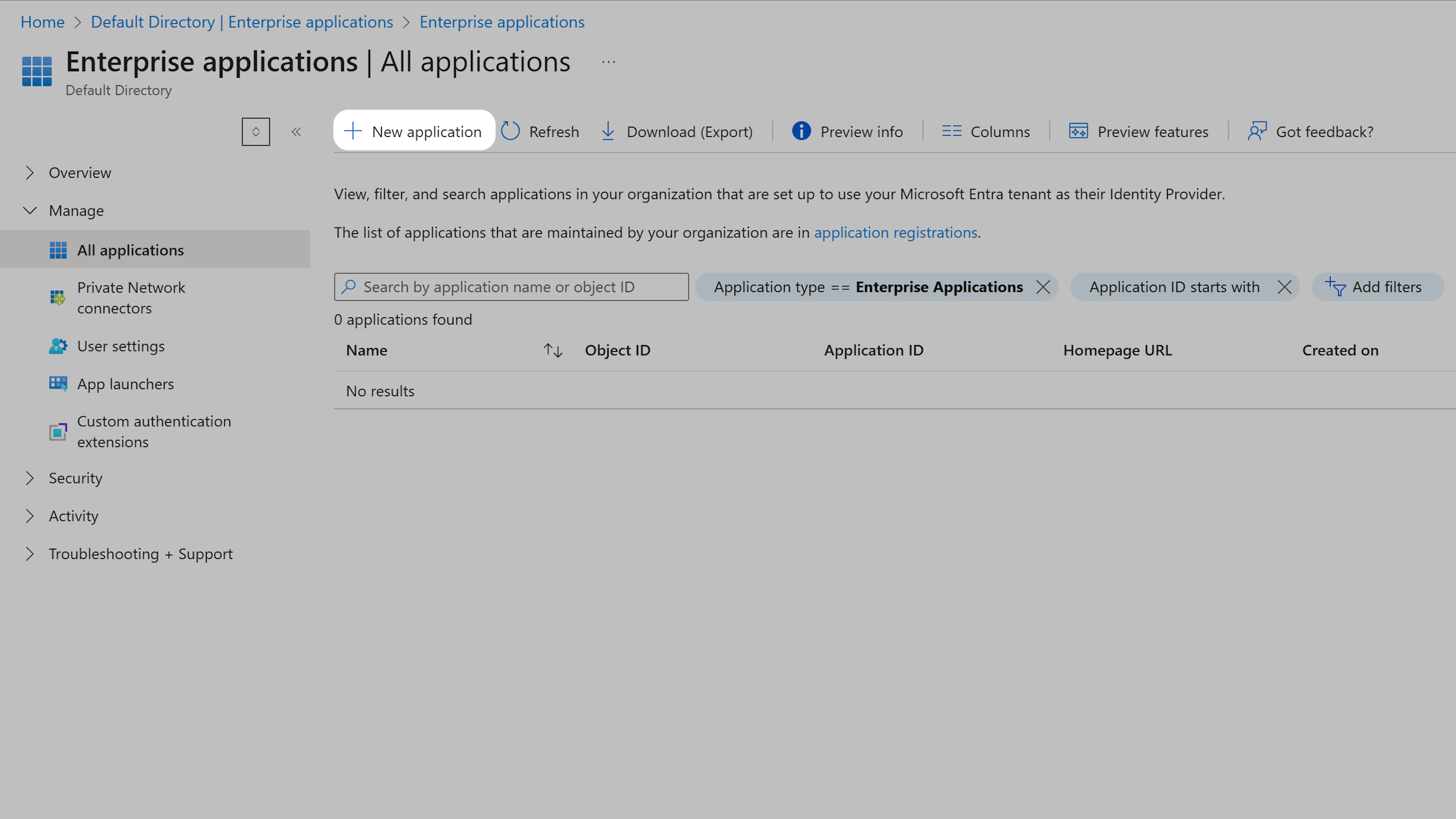 New Application