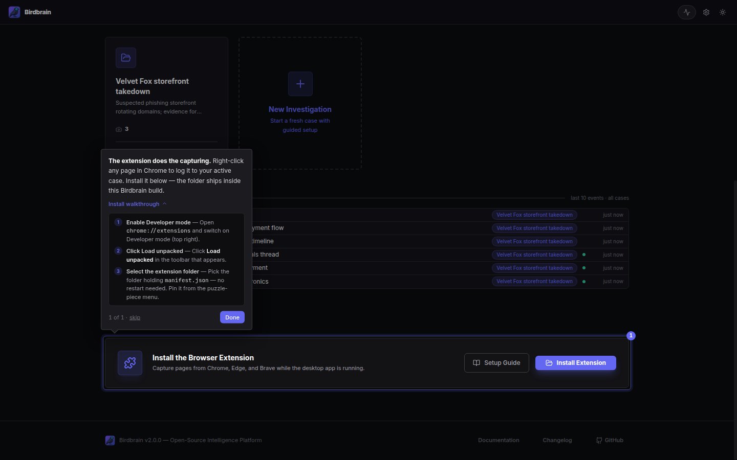 Extension install walkthrough