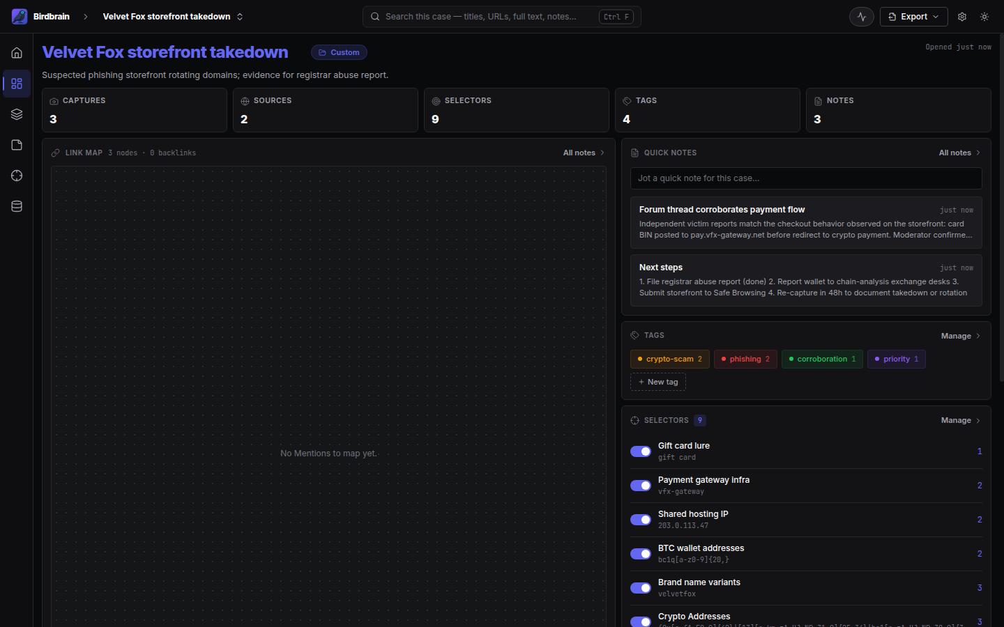 Case overview